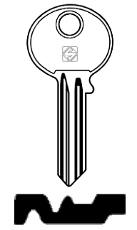 Afbeelding van Silca Cilindersleutel brass GYD