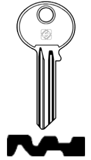 Afbeelding van Silca Cilindersleutel brass GYE6