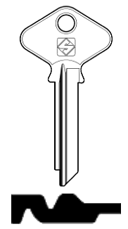 Afbeelding van Silca Cilindersleutel brass GYGB7