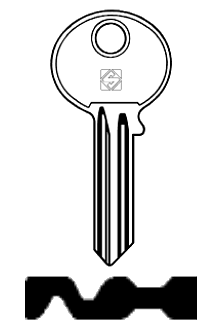 Afbeelding van Silca Cilindersleutel brass GYH