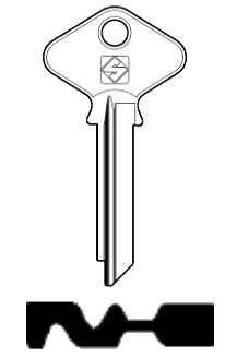 Afbeelding van Silca Cilindersleutel staal GYK7