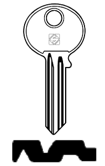 Afbeelding van Silca Cilindersleutel brass LYA