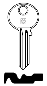 Afbeelding van Silca Cilindersleutel brass LYD