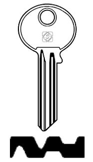 Afbeelding van Silca Cilindersleutel brass LYE6