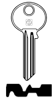 Afbeelding van Silca Cilindersleutel brass LYK6