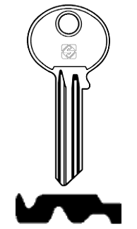 Afbeelding van Silca Cilindersleutel staal YYB6