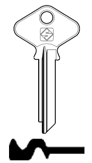 Afbeelding van Silca Cilindersleutel brass YYP7R