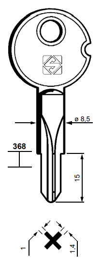 Afbeelding van Silca Stersleutel ijzer XTF1
