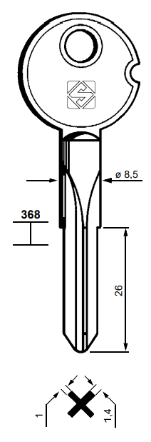 Afbeelding van Silca Stersleutel ijzer XTF3