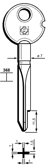 Afbeelding van Silca Stersleutel ijzer XN3