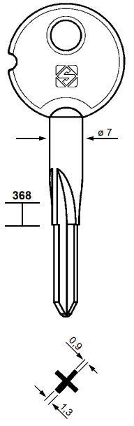 Afbeelding van Silca Stersleutel ijzer XRC2