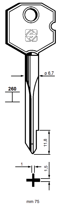 Afbeelding van Silca Stersleutel ijzer XBW1
