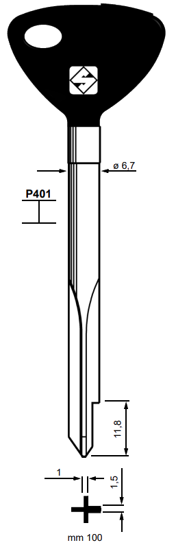 Afbeelding van Silca Stersleutel ijzer XBW3P