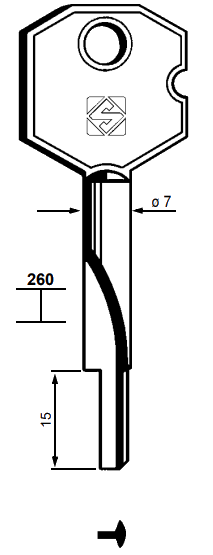 Afbeelding van Silca Stersleutel ijzer  XBW4