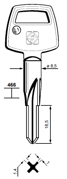 Afbeelding van Silca Stersleutel ijzer XPZ1