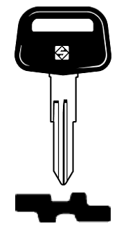 Afbeelding van Silca Autosleutel plastic kop brass DAT11RBP