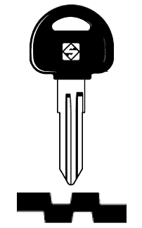 Afbeelding van Silca Autosleutel plastic kop brass DAT12RCP