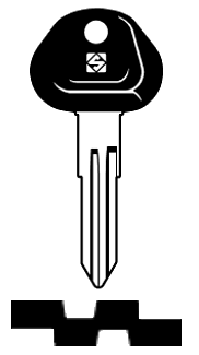 Afbeelding van Silca Autosleutel plastic kop brass DAT12RP