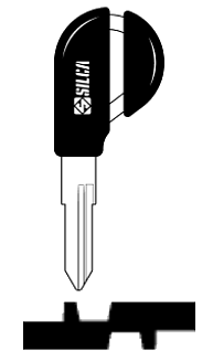 Afbeelding van Silca Autosleutel plastic kop brass DAT16DP