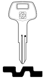 Afbeelding van Silca Autosleutel z/plastic kop staal DAT10R