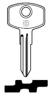 Afbeelding van Silca Autosleutel z/plastic kop staal DAT11