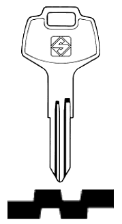 Afbeelding van Silca Autosleutel z/plastic kop staal DAT13