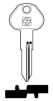 Afbeelding van Silca Autosleutel z/plastic kop staal DAT14