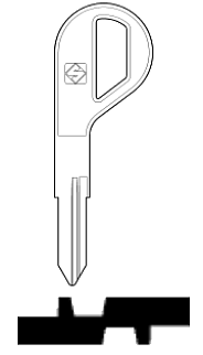 Afbeelding van Silca Autosleutel z/plastic kop staal DAT16
