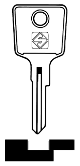 Afbeelding van Silca Autosleutel z/plastic kop staal DAT1R