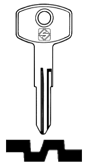 Afbeelding van Silca Autosleutel z/plastic kop staal DAT6R