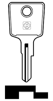 Afbeelding van Silca Autosleutel z/plastic kop staal DAT2