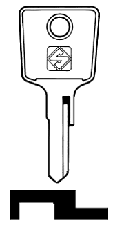 Afbeelding van Silca Autosleutel z/plastic kop staal DAT3