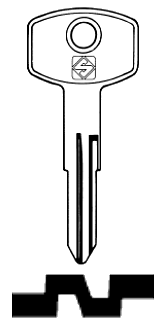 Afbeelding van Silca Autosleutel z/plastic kop staal DAT6