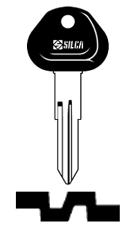 Afbeelding van Silca Autosleutel plastic kop staal DAT7P