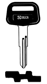 Afbeelding van Silca Autosleutel plastic kop brass DAT9RBP