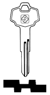 Afbeelding van Silca Autosleutel z/plastic kop staal DAT9R