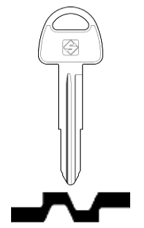 Afbeelding van Silca Autosleutel z/plastic kop staal SZ12