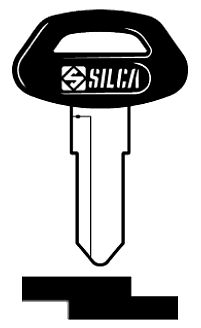 Afbeelding van Silca Autosleutel plastic kop staal SZ4RAP