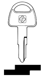 Afbeelding van Silca Autosleutel z/plastic kop staal SZ5