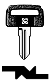 Afbeelding van Silca Autosleutel plastic kop brass SZ6RP