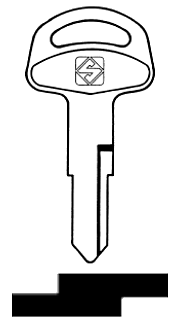 Afbeelding van Silca Autosleutel z/plastic kop staal SZ9