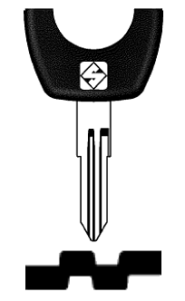 Afbeelding van Silca Transpondersleutel brass NSN11AT11