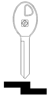 Afbeelding van Silca Autosleutel z/plastic kop brass NSN12