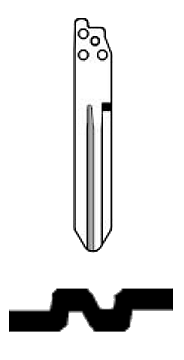 Afbeelding van Silca Autosleutel z/plastic kop brass NSN14TA