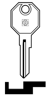 Afbeelding van Silca Autosleutel z/plastic kop staal NSN2R