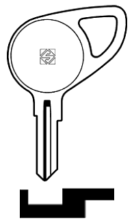 Afbeelding van Silca Autosleutel z/plastic kop staal NSN8R