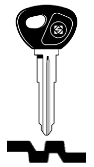 Afbeelding van Silca Transpondersleutel brass MAZ13T5