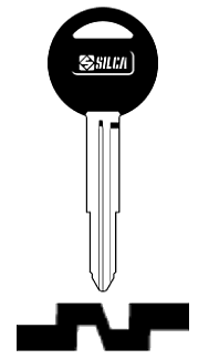 Afbeelding van Silca Autosleutel plastic kop brass MAZ10AP