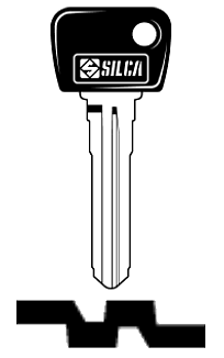 Afbeelding van Silca Autosleutel plastic kop brass MAZ11BP