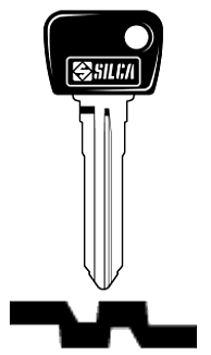 Afbeelding van Silca Autosleutel plastic kop brass MAZ12BP